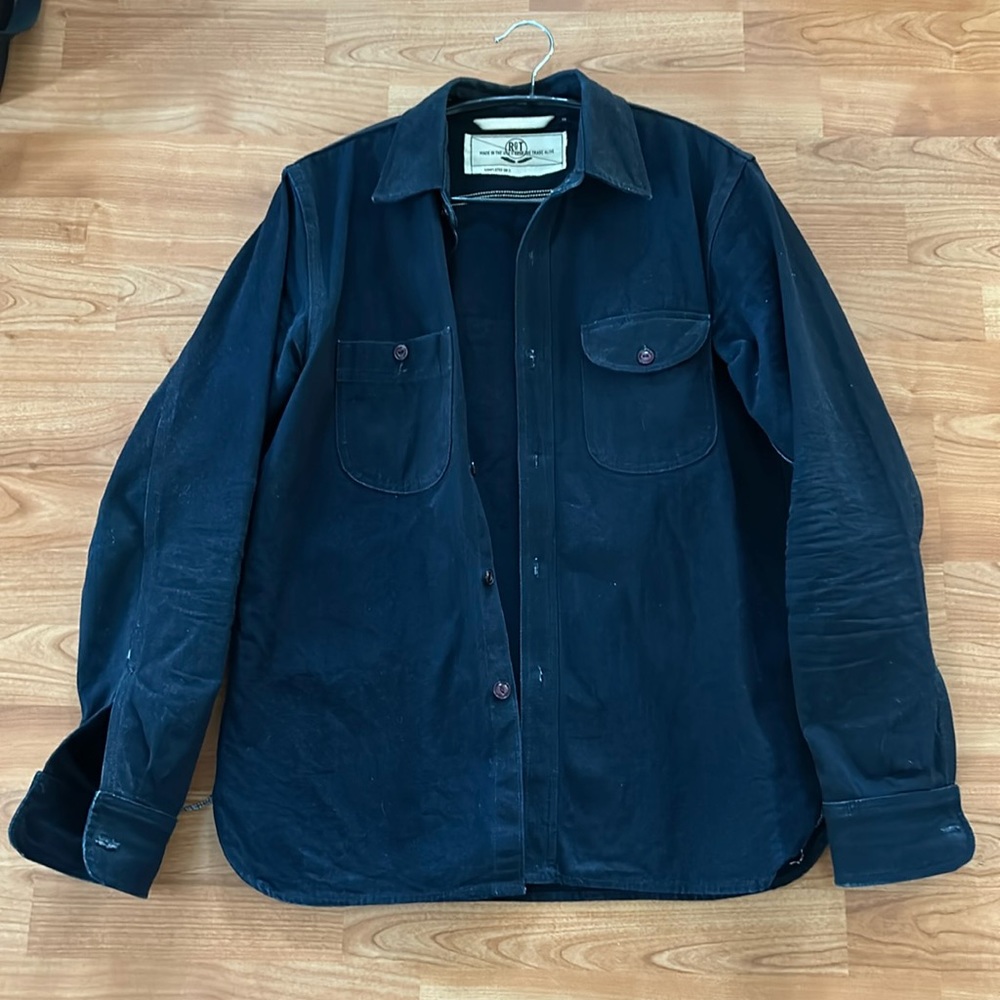 RGT Rogue territory work shirt. indigo selvedge canvas